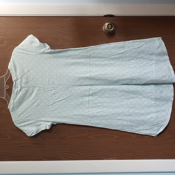 [2] Lucky Brand Light Blue Pajama Nightgown with Poka Dots Size Small - Picture 2 of 5